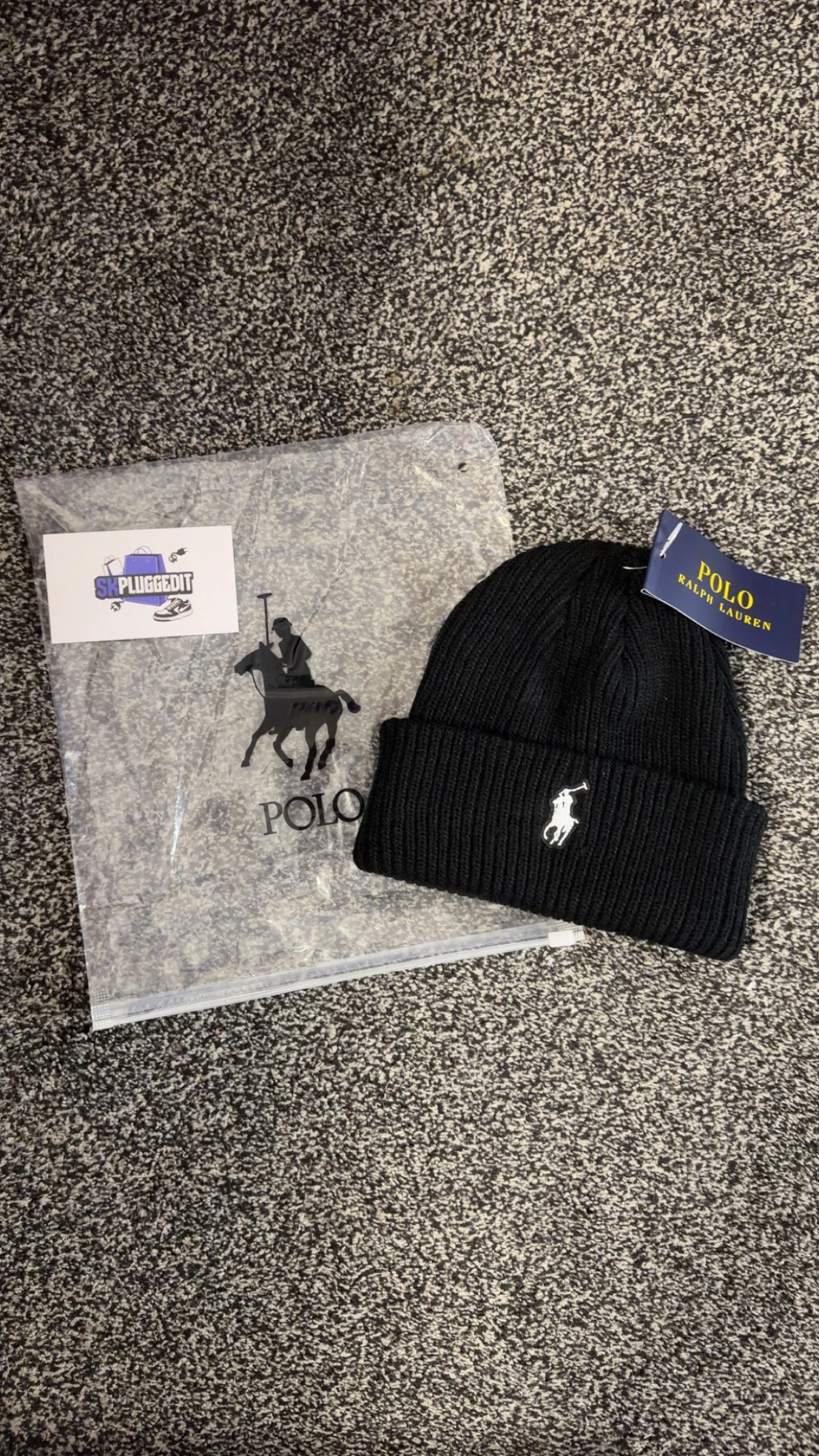 Black And White RL Beanie
