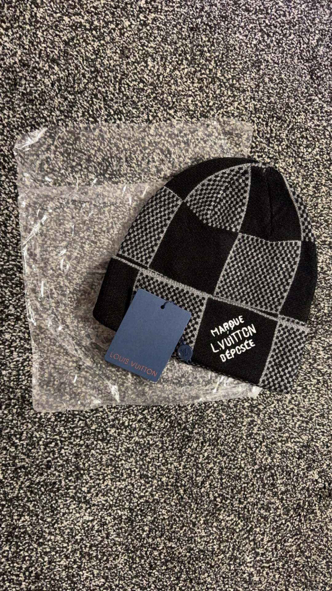 Black And Grey LV Beanie