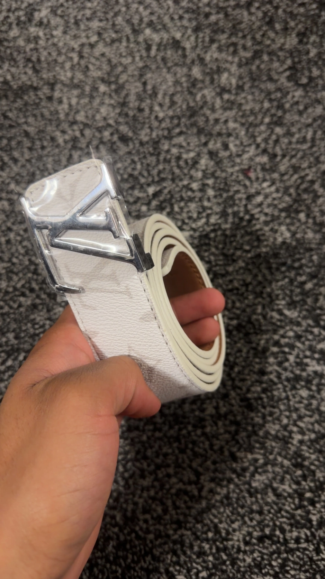 White LV Belt